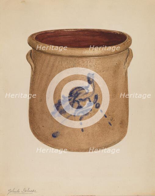 Crock, c. 1938. Creator: Yolande Delasser.