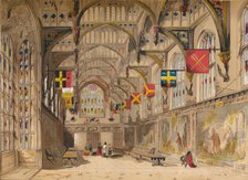 'Wolsey's Hall, Hampton Court', 1845. Artist: Unknown.