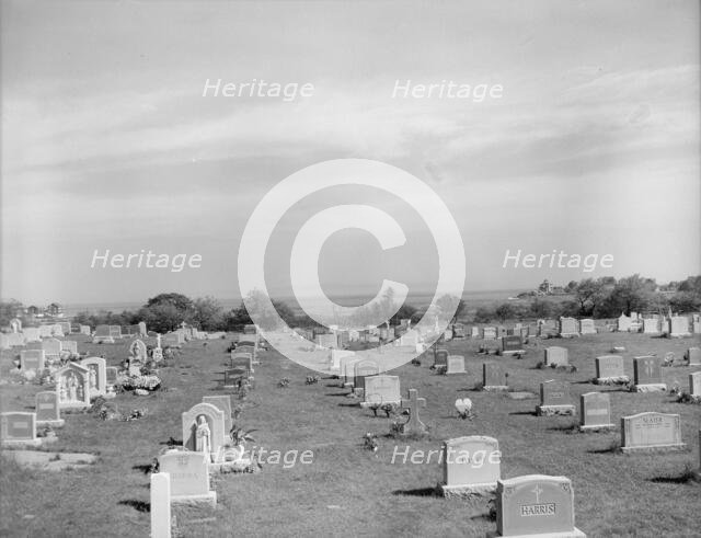 A graveyard at Gloucester which holds the remains of many of the..., Gloucester, Massachusetts, 1943 Creator: Gordon Parks.