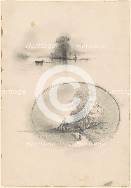 Seascape and Landscape, c. 1859. Creator: Unknown.