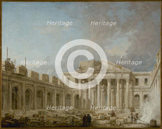 L'Ecole de chirurgie en construction, 1773. Creator: Hubert Robert.