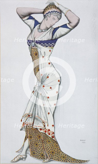 Design of a modern Dress, 1910s. Artist: Bakst, Léon (1866-1924)