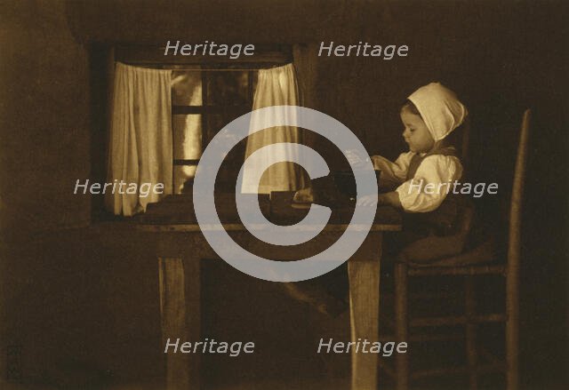 Hunger ist der beste Koch, 1898. Creator: Myra Albert Wiggins.