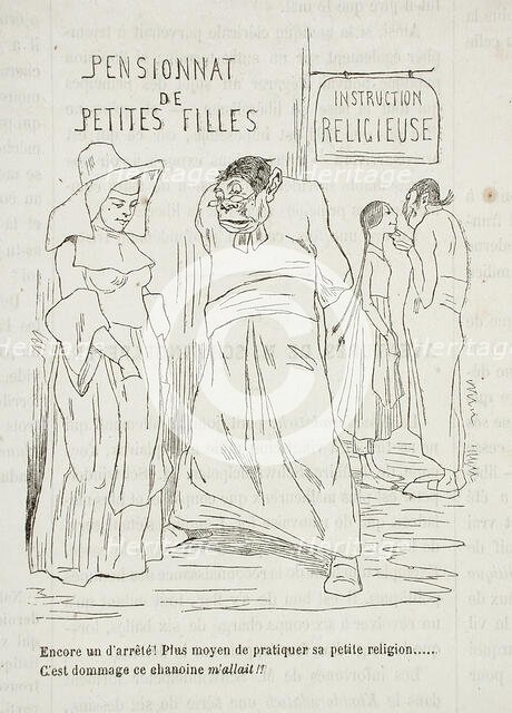 Pensionnat de petites filles, 1861. Creator: Félicien Rops.