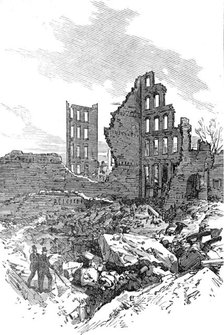 The Great Fire at Boston: ruins of the building where the fire originated, 1872. Creator: Unknown.