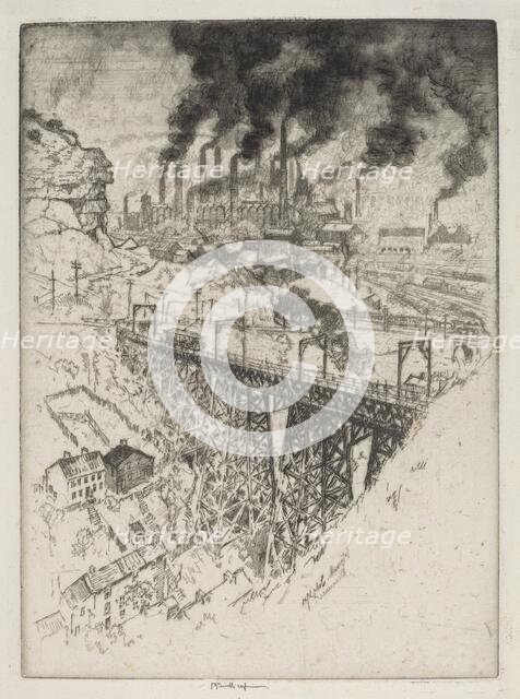 Edgar Thomson Works, Bessemer, 1909. Creator: Joseph Pennell.