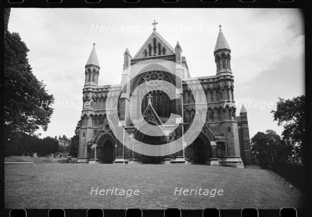 Cathedral and Abbey Church of St Alban, Hertfordshire, c1955-c1980. Creator: Ursula Clark.