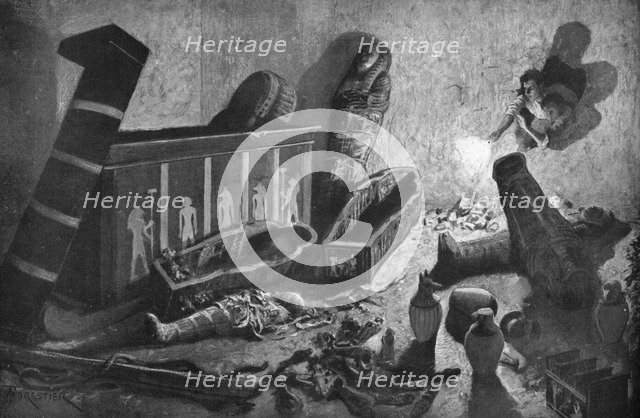 A ransacked Egyptian tomb, 1933-1934. Artist: Unknown