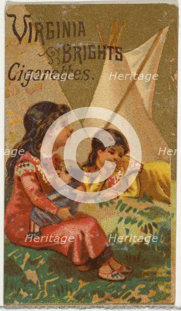 From the Girls and Children series (N64) promoting Virginia Brights Cigarettes for Allen &..., 1886. Creator: Allen & Ginter.
