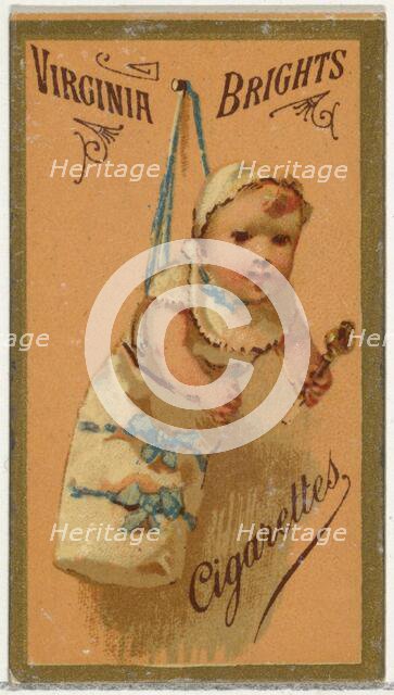 From the Girls and Children series (N64) promoting Virginia Brights Cigarettes for Allen &..., 1886. Creator: Allen & Ginter.