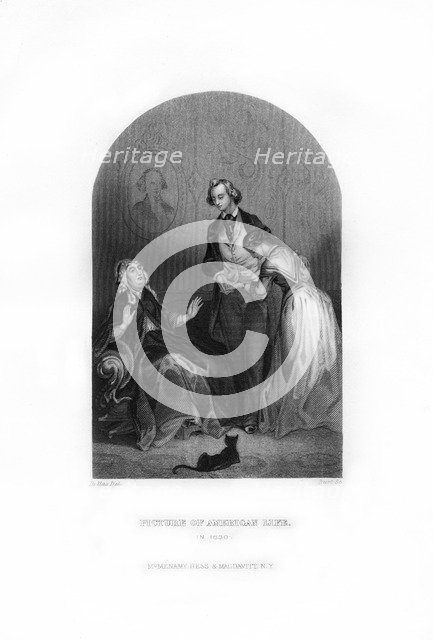 'A Picture of American Life in 1830', (1872).Artist: C Burt