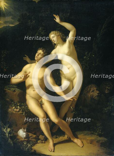God Holds Adam and Eve Responsible, 1717. Creator: Adriaen van der Werff.