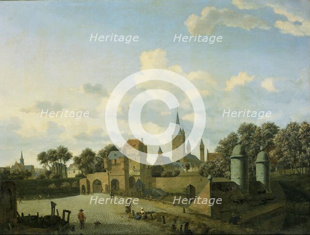 The Church of St Severin in Cologne in an Imaginary Setting, 1660-1672. Creator: Jan van der Heyden.