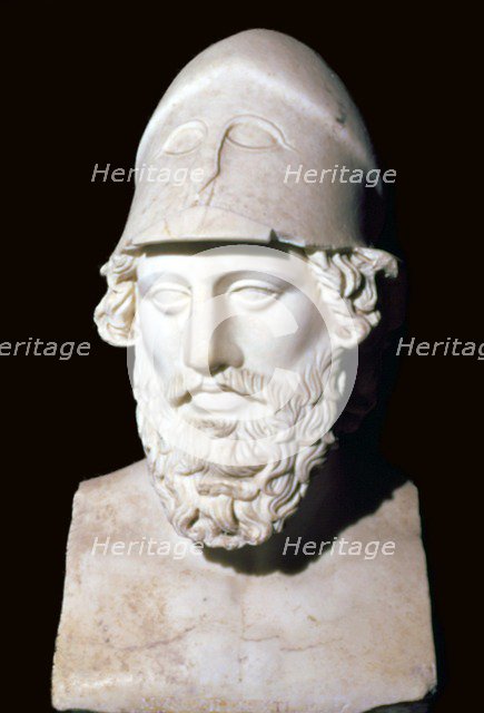 Bust of the Athenian statesman Pericles, 5th century BC. Artist: Unknown