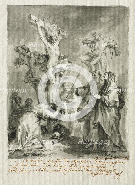 The Crucifixion, 1788. Creator: Martin Johann Schmidt (Austrian, 1718-1801).