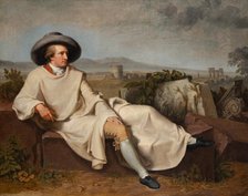 Goethe in the Roman Campagna, 1787. Creator: Johann Heinrich Wilhelm Tischbein.