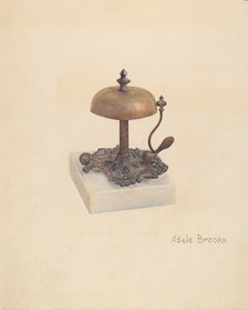 Cast Iron Table Bell, c. 1941. Creator: Adele Brooks.