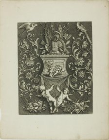 Plate Nine, from A New Book of Ornaments, 1704. Creator: Simon Gribelin.