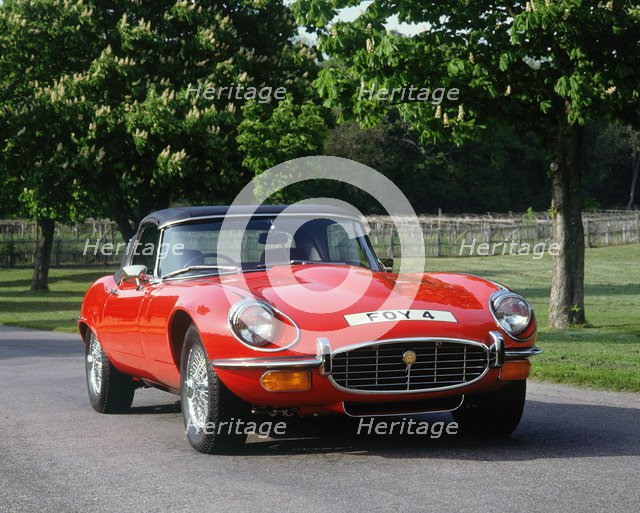 1973 Jaguar E type Series 3 Artist: Unknown.