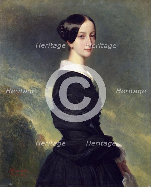 Portrait of Princess Francisca of Brazil (1824-1898) , 1844. Creator: Winterhalter, Franz Xavier (1805-1873).