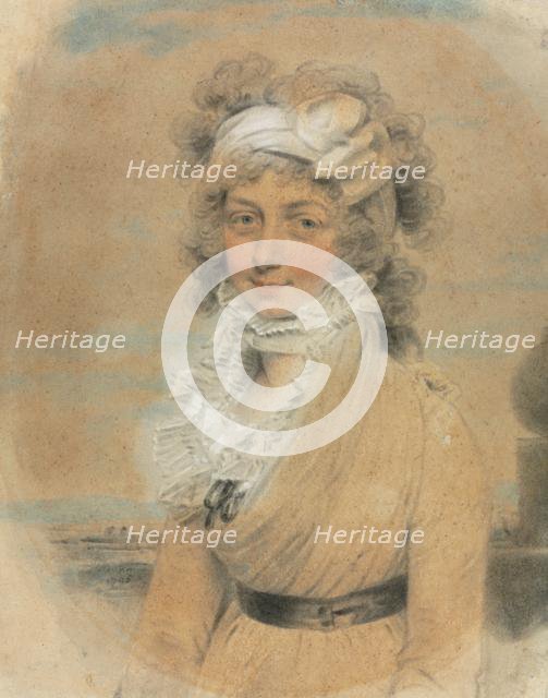 Young Lady with a White Bow on Her Head, 1795. Creator: John Downman (British, 1750-1824).