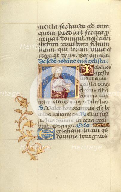 Saint John the Evangelist; Poncher Hours, about 1500. Creator: Master of Jacques de Besancon.