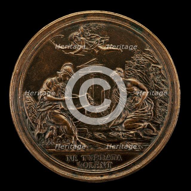 Allegory with Minerva, Time, and a Sybil [reverse], 1725. Creator: Lorenzo Maria Weber.