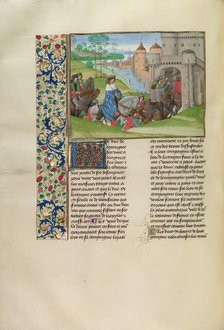 Louis of Anjou Entering Paris, c1390s; Chroniques (Book Three), about 1480-1483. Creator: Master of the Getty Froissart.