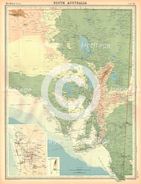 Map of South Australia. Artist: Unknown.