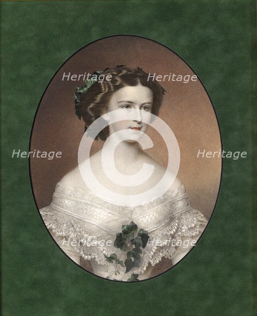 Portrait of Elisabeth of Bavaria, ca 1854. Artist: Anonymous  