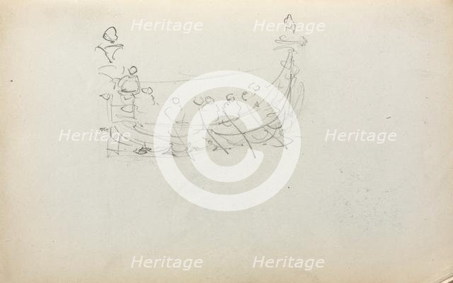 Italian Sketchbook: Venetian Boat (page 29), 1898-1899. Creator: Maurice Prendergast (American, 1858-1924).