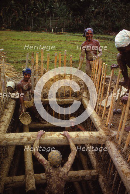 Digging for Precious Stones in Gem Pits, Pelmadulla, Sri Lanka, 20th century. Artist: CM Dixon.