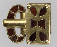 Gold Buckle with Garnets, Germanic, 400-500. Creator: Unknown.