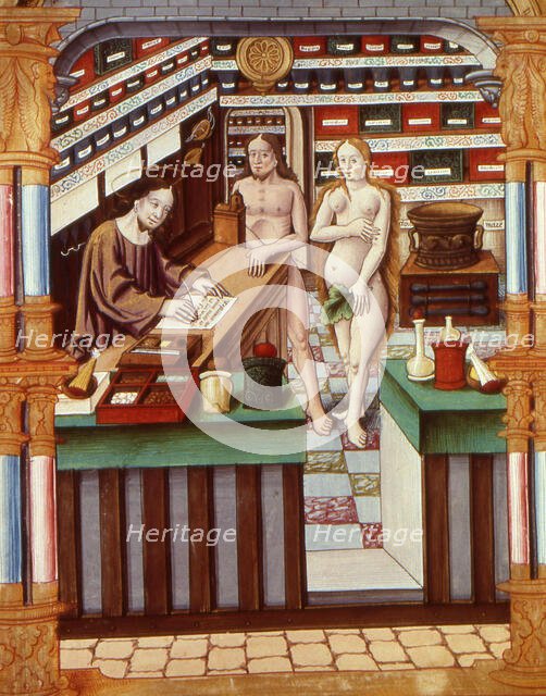 Christ writing a recipe, Early16th century. Creator: Anonymous.