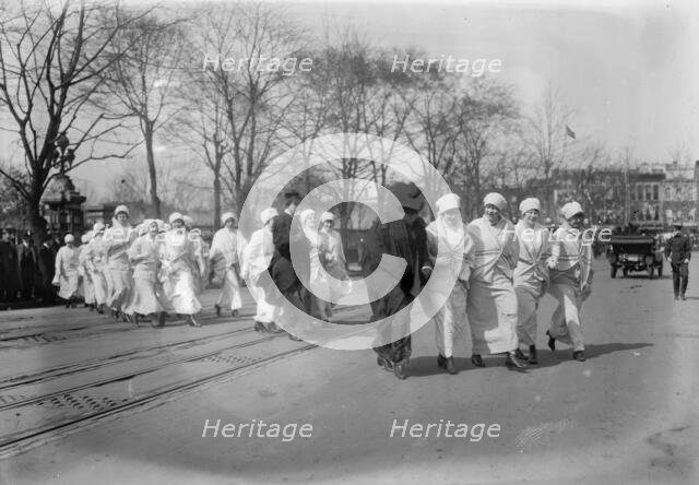 Suffrage parade, 1913, 1913. Creator: Bain News Service.