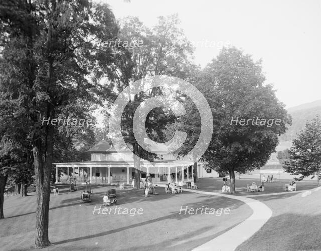 Five o'clock tea at the club house, Virginia Hot Springs, between 1910 and 1920. Creator: Unknown.