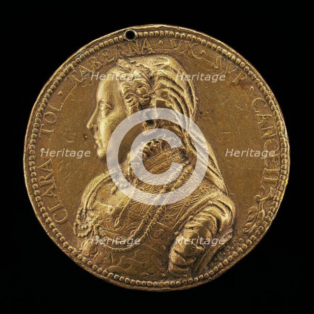 Chiara Taverna, Wife of Francesco Taverna [obverse], c. 1554. Creator: Pietro Paolo Galeotti.