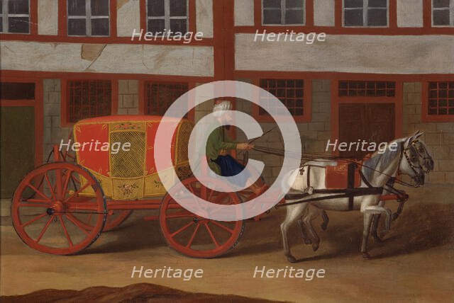 A Coachman with a Team of Horses and Covered Carriage, late 18th century. Creator: Unknown.