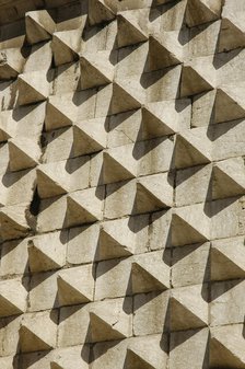 Facade.of Casa dos Bicos (House of the Beaks), Lisbon, Portugal, 2008.  Creator: Unknown.