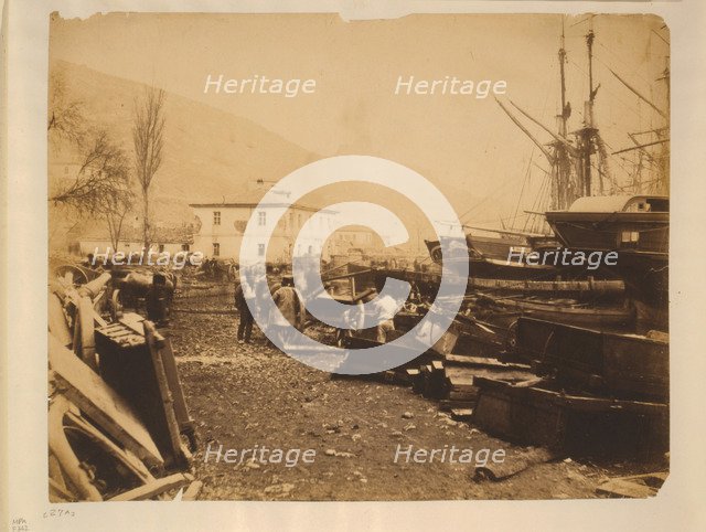 The Ordnance Wharf, Balaklava, 1855.