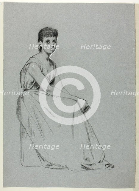 Seated Woman Facing Right, n.d. Creator: Henry Stacy Marks.