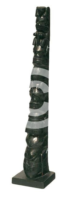 Miniature totem pole, 1880-1910. Creator: Unknown.