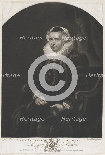 Lady Sitting in a Chair, 1778. Creator: James Watson.