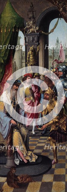 King David Receiving the Cistern Water of Bethlehem, 1515/20. Creator: Master of the Antwerp Adoration.