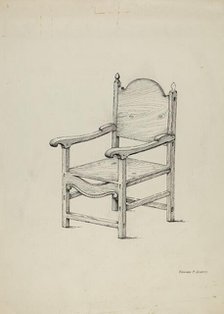 Chair (Scale Drawing), 1936. Creator: Edward Jewett.