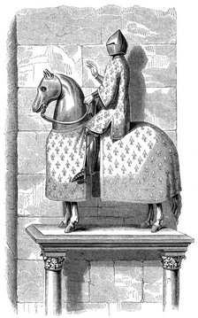 Equestrian statue of King Philip le Bel, 1575 (1849). Artist: Unknown