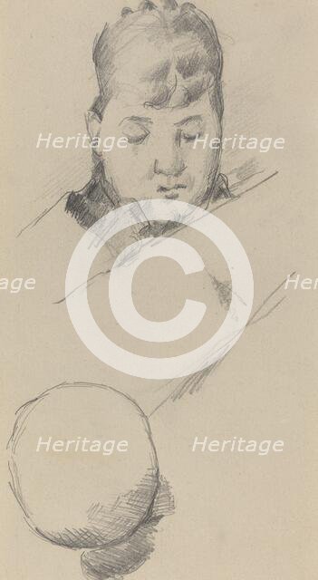 Bust of Madame Cézanne [verso], 1884/1885. Creator: Paul Cezanne.