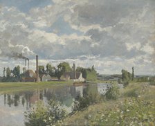 The River Oise Near Pontoise, 1873. Creator: Camille Pissarro.