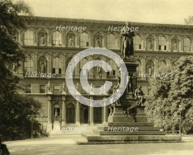 The Academy of Fine Arts and Schiller Monument, Vienna, Austria, c1935.  Creator: Unknown.