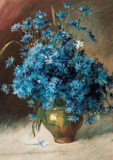 Cornflowers, 1894. Creator: Levitan, Isaak Ilyich (1860-1900).